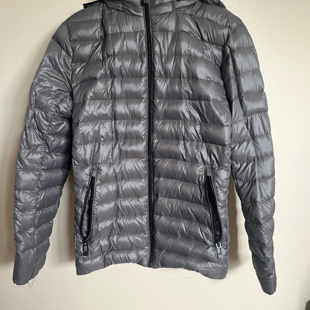 Calvin Klein Winter Puffer- Silver/Gray